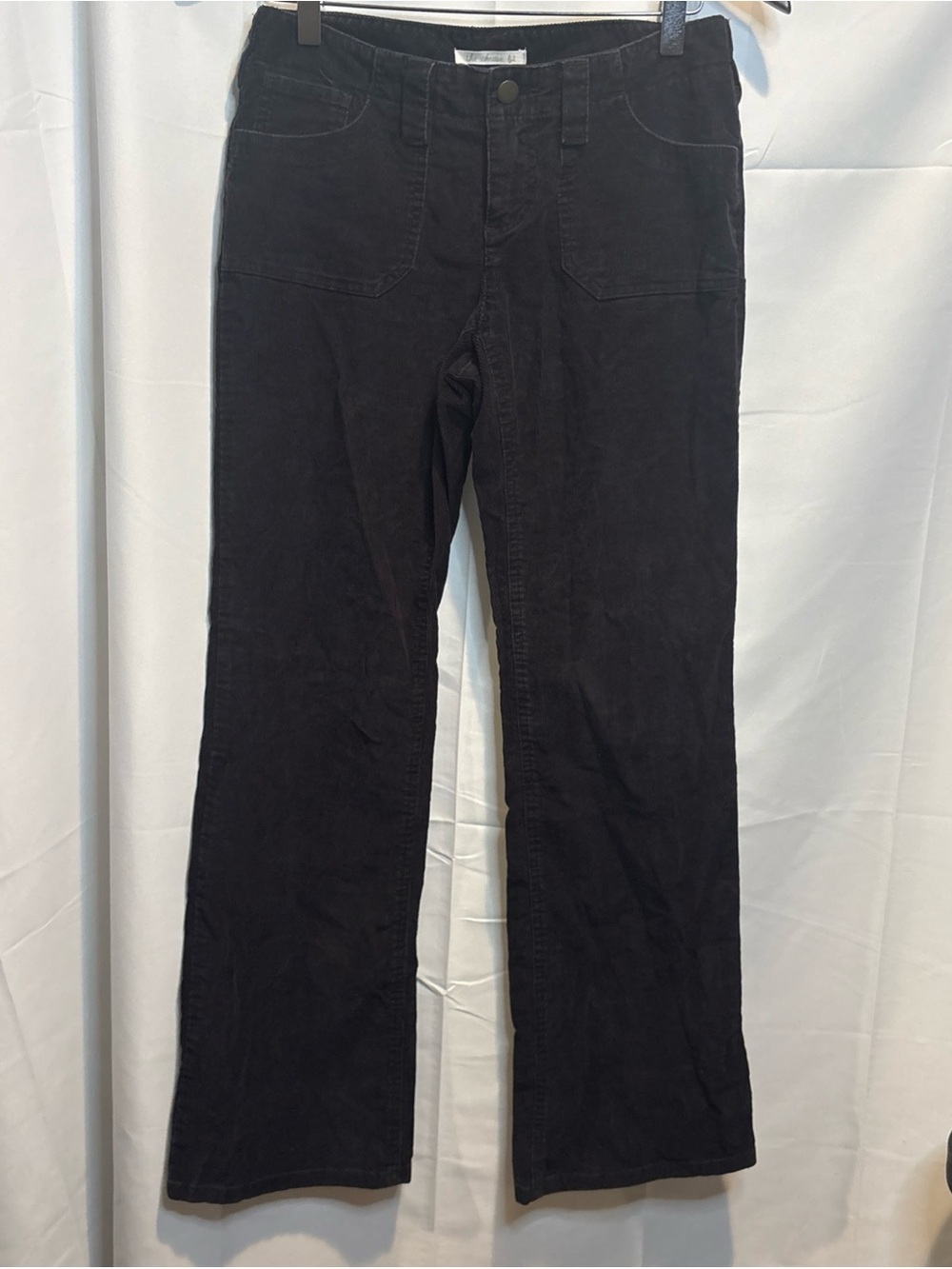 LONDONJEAN Black Corduroy low rise Boot cut The Christie Fit 2 short